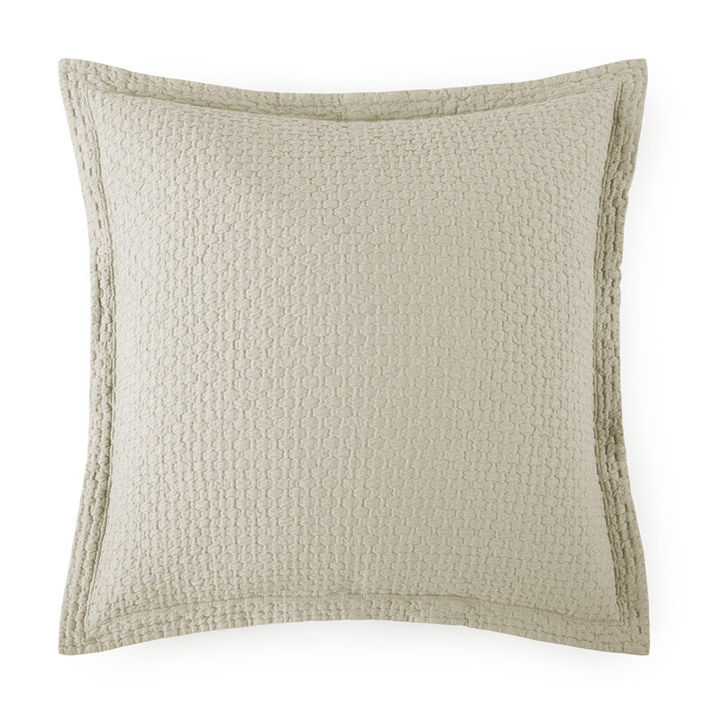 Standard Linen Cotton Sham with Textured Design