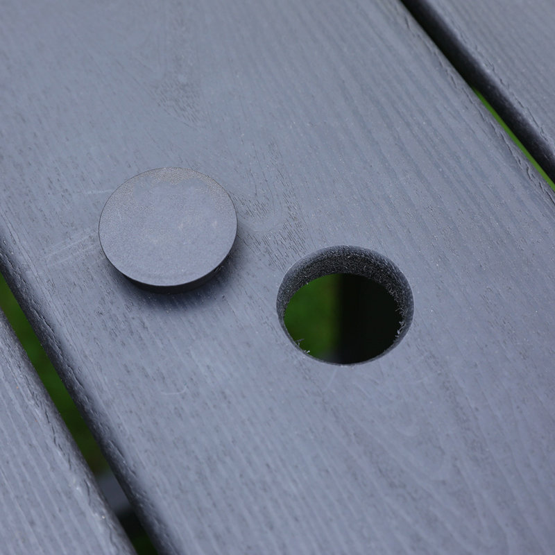 Table de salle à manger en HDPE, Black