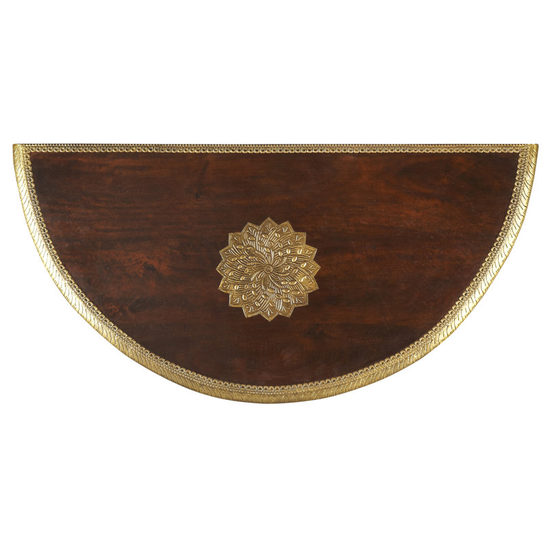 Ranthore Brass Demilune Console Table