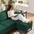 79.72" Corduroy L Shaped Sofa With Ottoman-117027008