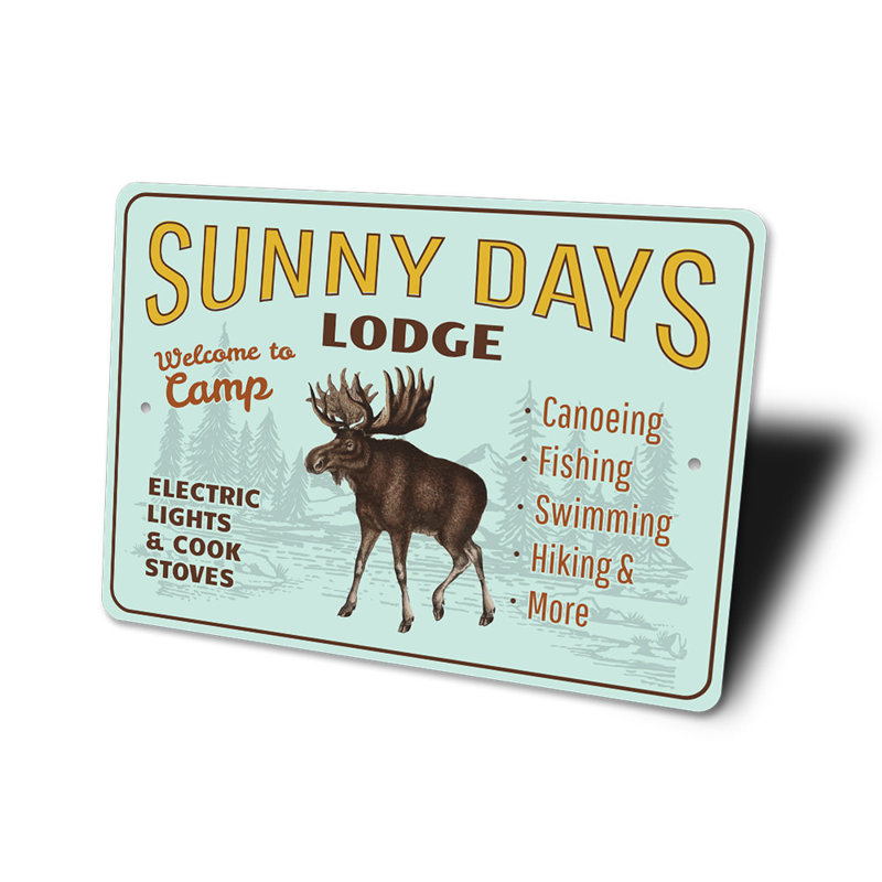 Plaque en aluminium Lodge, H 18 po x l 12 po x P 0,06 po
