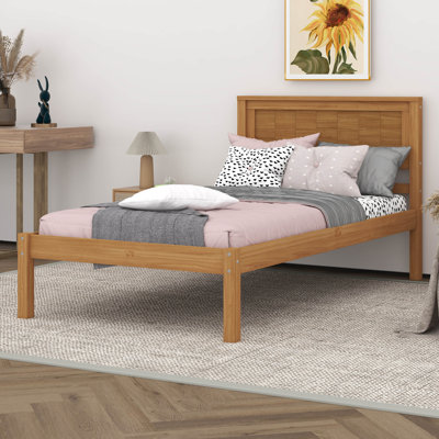 Lit plateforme en bois massif Shauna