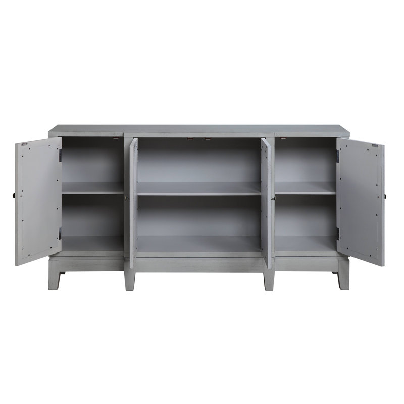 Armoire console au fini gris antique