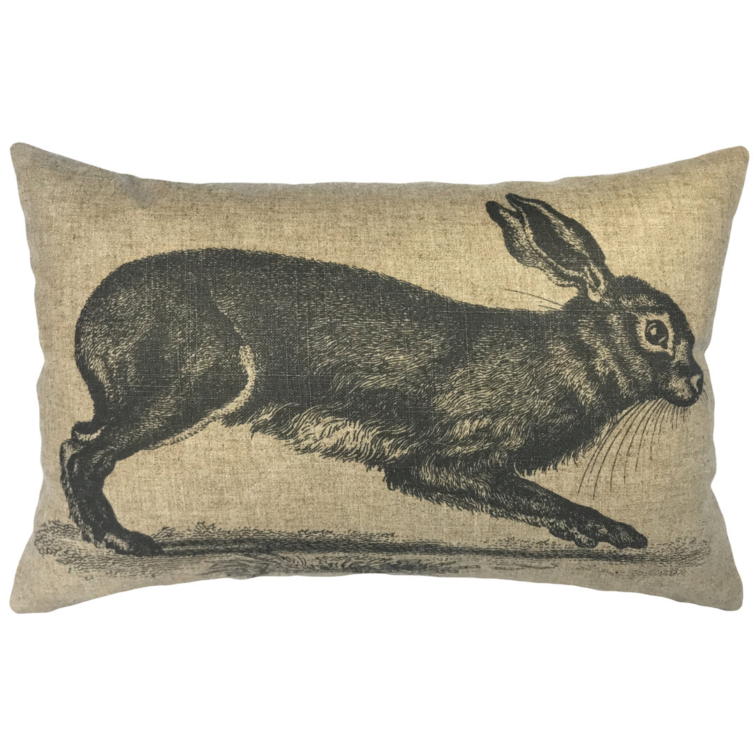  Rabbit Linen Lumbar Pillow TheWatsonShop