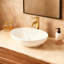 Lavabo vasque de salle de bain ovale en céramique blanc 16 po x 13 po x 5,5 po Eleen