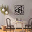 Accessoire mural élégant en métal, finition noire, 19,3 po x 19,3 po | 100% métal, épaisseur: 0,06 pouce | Conception murale facile, parfaite pour les décors modernes et les intérieurs élégants