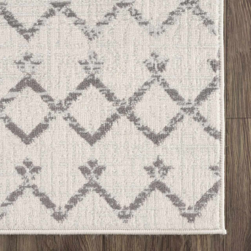 Tapis beige / noir à motif géométrique Mcgrane, Rectangle 9 pi x 12 pi