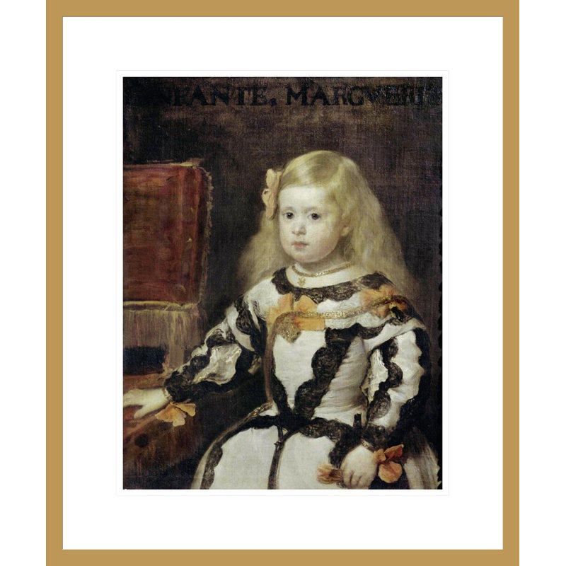 «Portrait of the Infanta Margarita» par Diego Velázquez, impression giclée sur cadre, H 21,22 po x l 17,75 po
