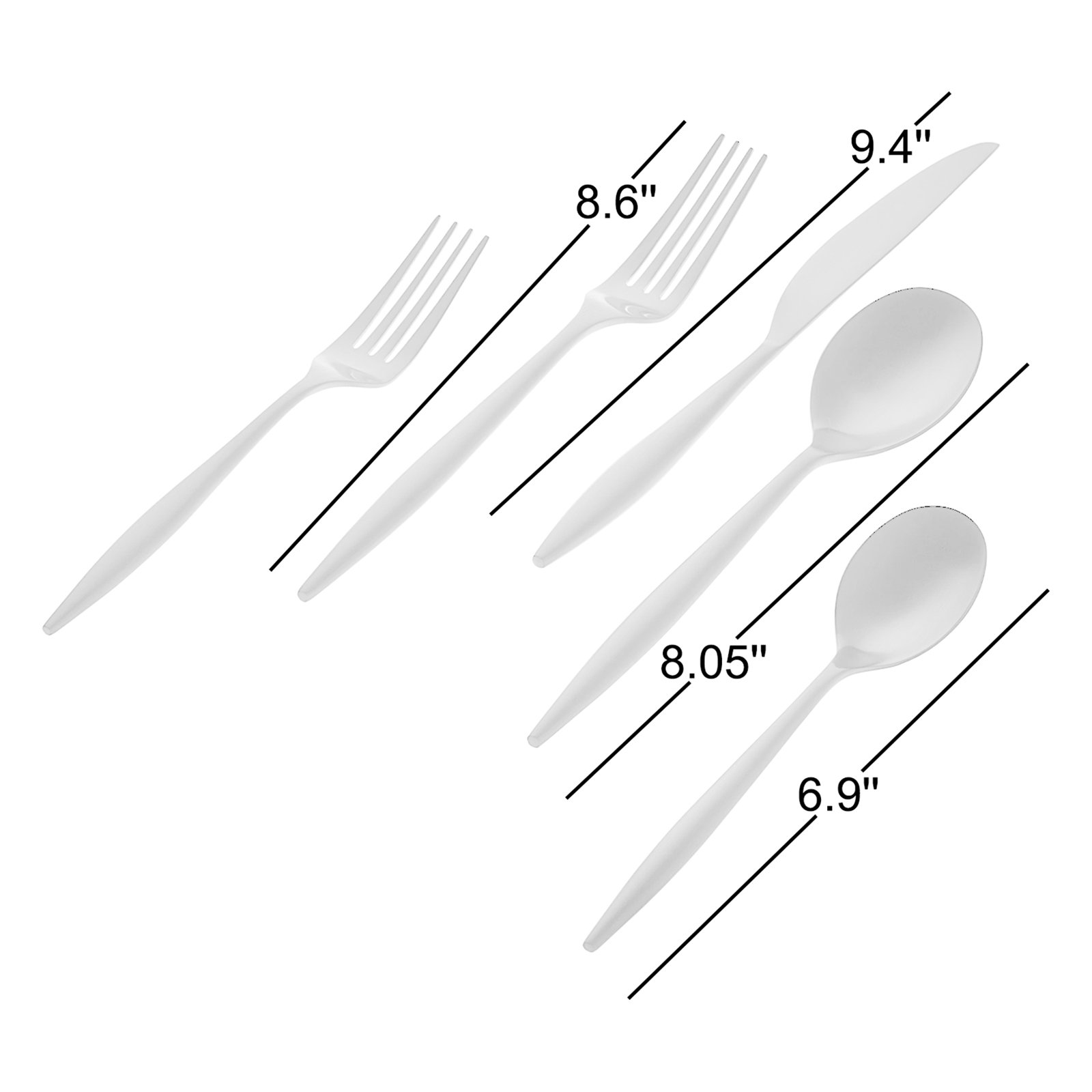 Milano Flatware Set - Service for 4, Matte Black