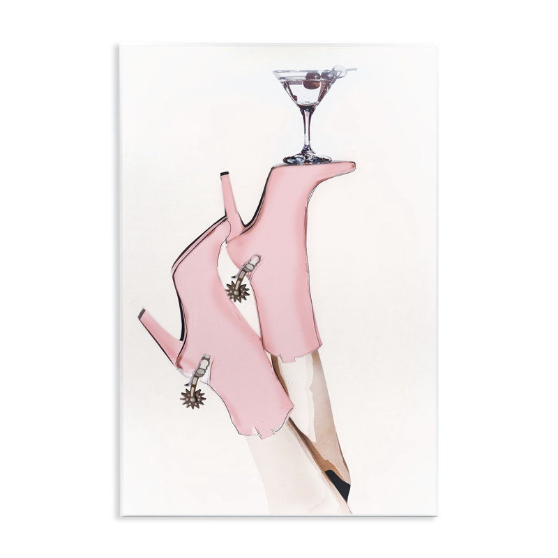 Art mural Martini, Heels, par Sophie 6, H 15 po x l 10 po