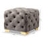 Velvet Tufted Square Solid Colour Cube Ottoman-1018714363