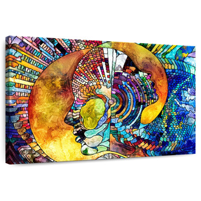 Stained Glass Abstract Figure