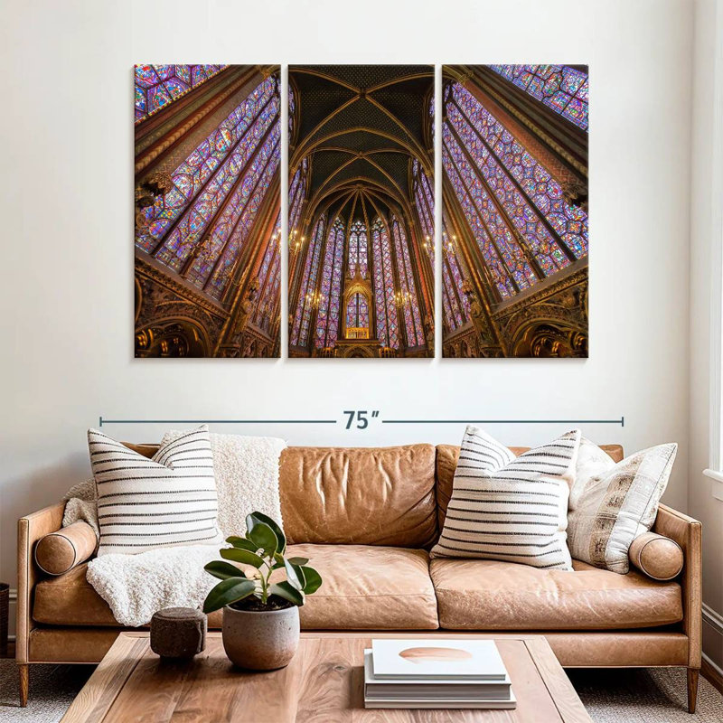 Lilie Inside Sainte Chapelle, 42" H x 65" W