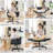 Criss Cross Chair with Armrests, Cross Legged Home Office Chair with Pillow, PU Leather Task Chair for Living Room, Bedroom, Game Room-246046099