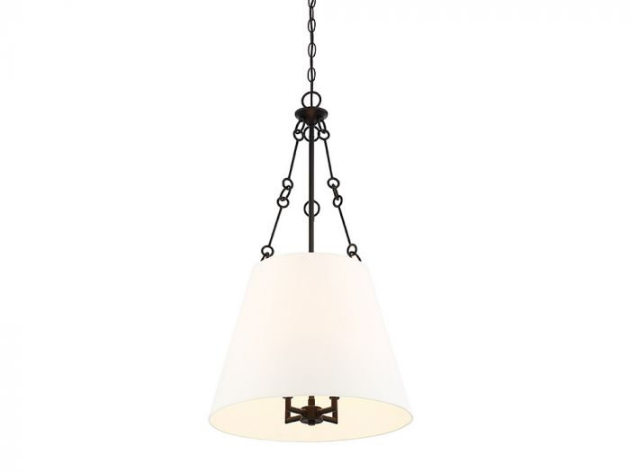 Lodi Dimmable 4-Light Pendant, English Bronze