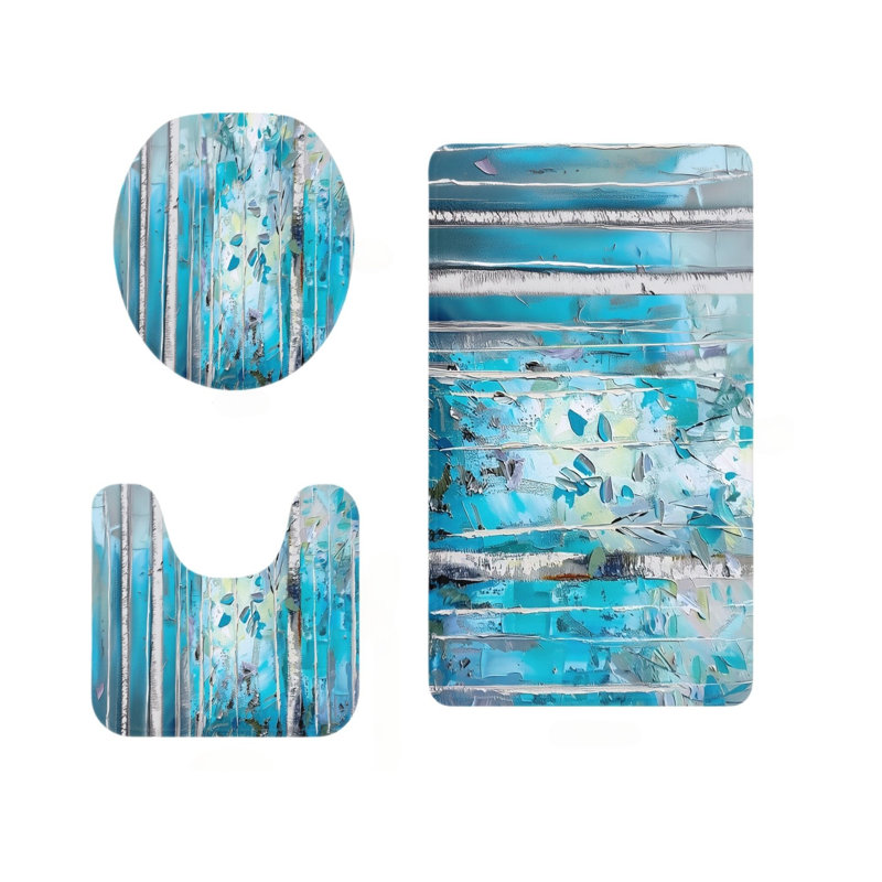 Ensemble de 3 tapis de bain pastel de couleur pastel pour un coin familial chaleureux
