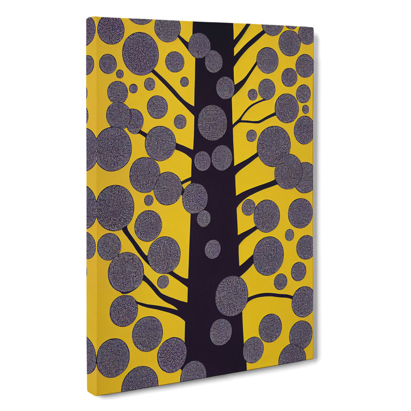 Bold Abstract Tree No.6 - Wall Art, 76cm H x 50cm W x 3cm D, Wrapped Canvas, No Matte