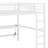 Metal Loft Bed With Power Outlet And LED Lighted, Space-Saving-1093811315