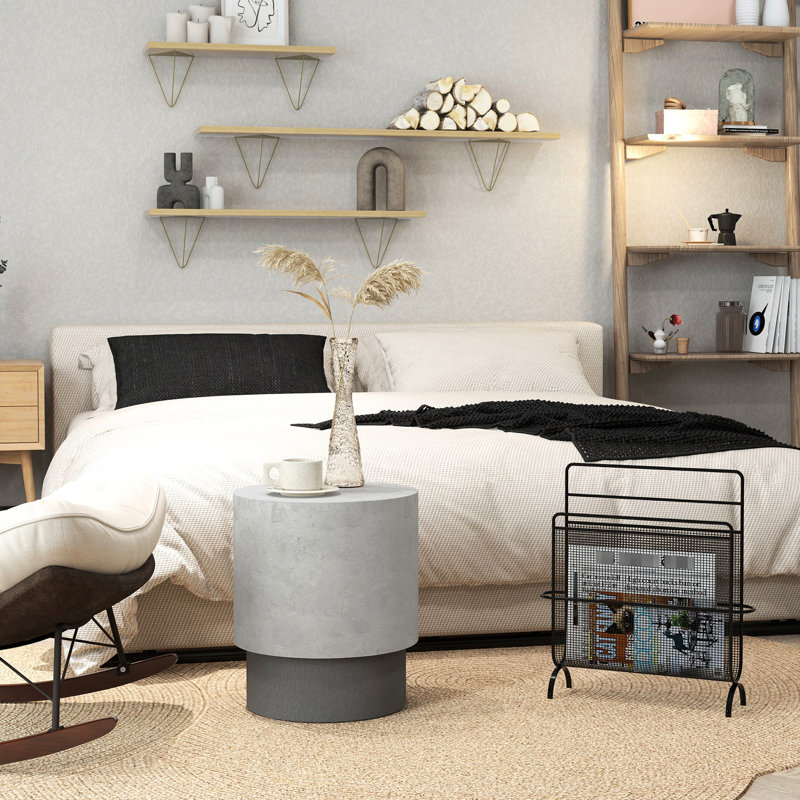 Concrete Finish End Table,Round Top Shape,kitchen table,dinning table