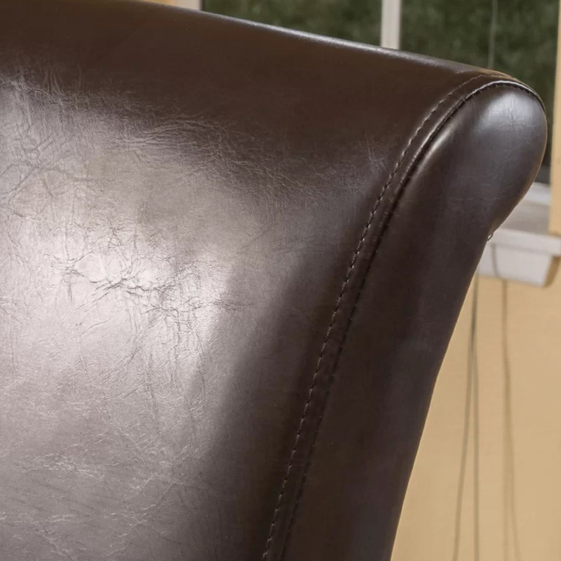 Tabouret de comptoir pivotant en cuir synthétique 28 pouces
