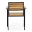 Chaise de patio en bois et métal