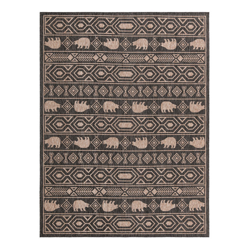 Tapis intérieur / extérieur Amasya Marcion, Rectangle 9 pi x 12 pi