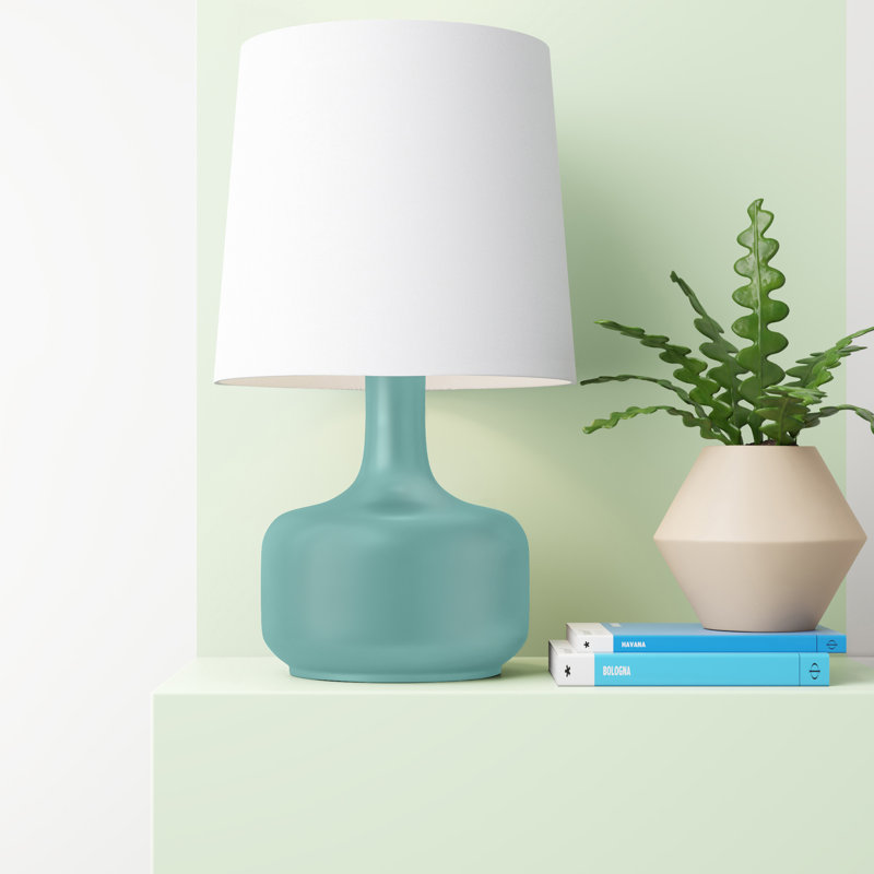 Dedrek Metal Table Lamp, Misty Teal