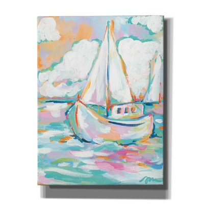 «Pink Sea» par Jessica Mingo - peinture sur toile tendue