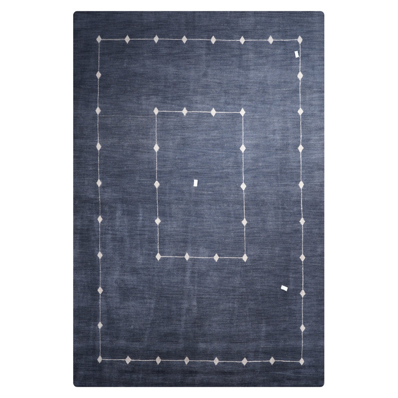Tapis rectangulaires en laine tissée à la main Anley, Rectangle 6'7" x 9'10"