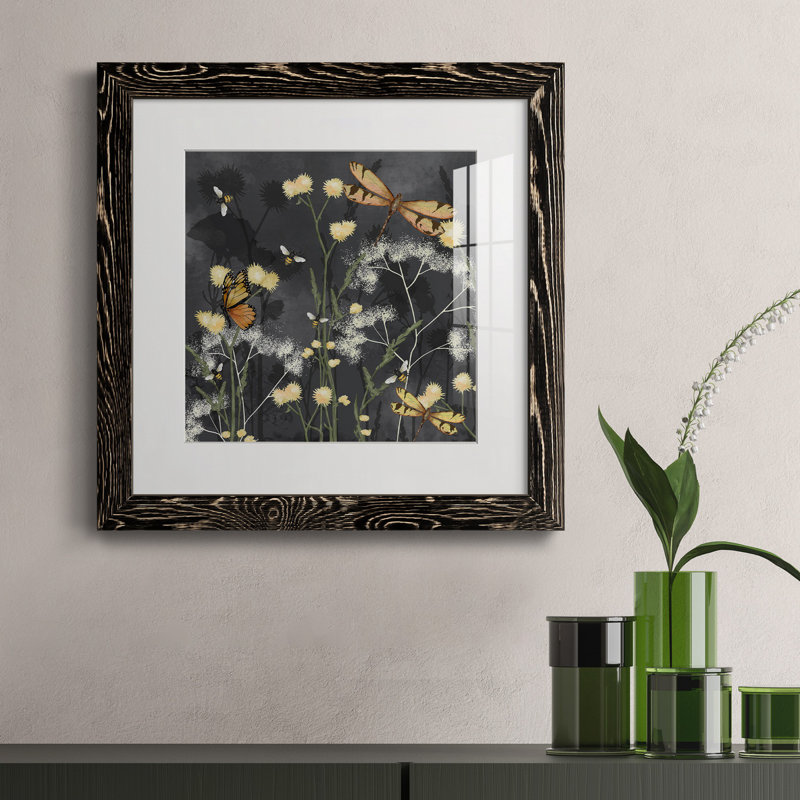 " Garden Magic I ", Black Framed, 31.5" H x 31.5" W x 1" D