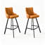 Chaise d'appoint orange à dossier solide (ensemble de 2)-892372938-892372939-892372981