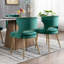 Fauteuil à oreilles en velours khanya-449638259