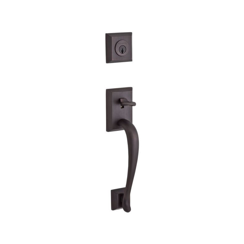 Napa Handleset with Single Cylinder Deadbolt and Door Knob and Rosette