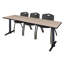 Neyland Cain T-Base Training Table and 2 Stacking Chairs-32520329-32520324-32520330