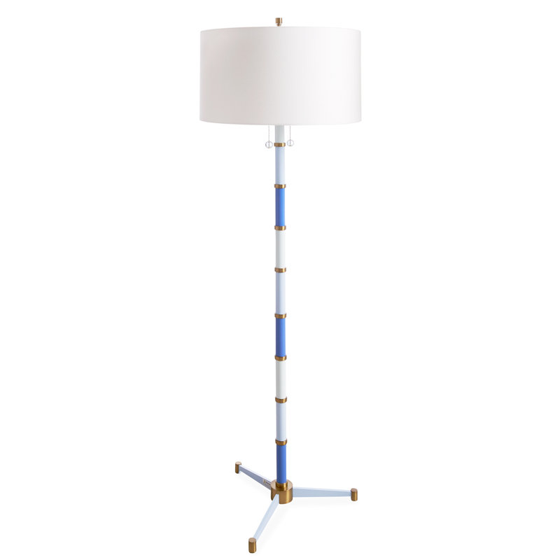 Scala 66'' Silver/Brass Traditional Floor Lamp