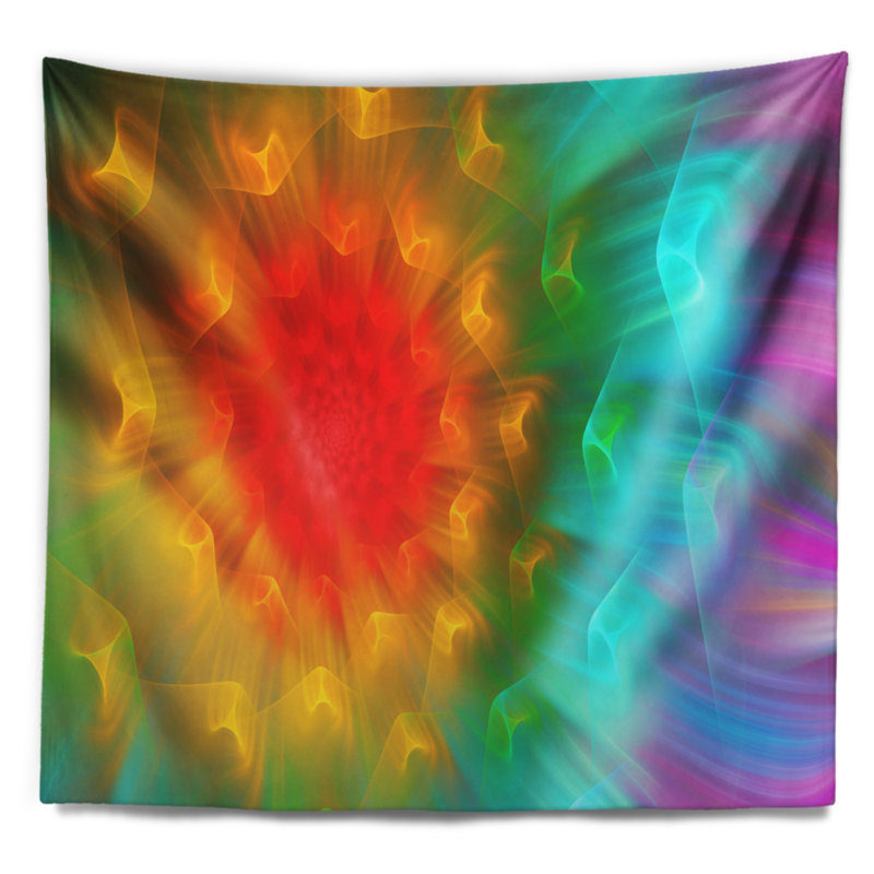 Grande tapisserie florale à motif floral Alien, H 32 po x l 39 po