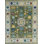 Green Hand-Knotted Wool Olive Field Medallion Classic Traditional Modern Contemporary Carpet Rug