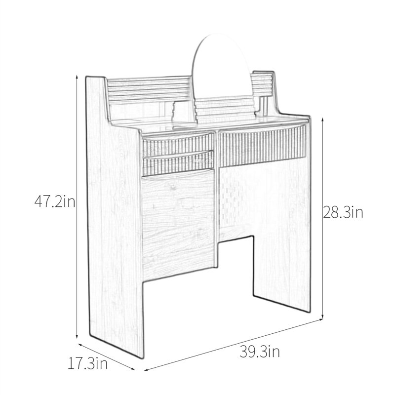 Commode rétro en noyer noir