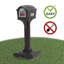 Plastic Post Mounted Mailbox with Magnetic Closure-49696939