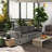 Wicker Patio Couch, Pe Rattan 3-Seat Sofa, Outdoor Furniture With Deep Seating, Cushions, Steel Frame, Gray