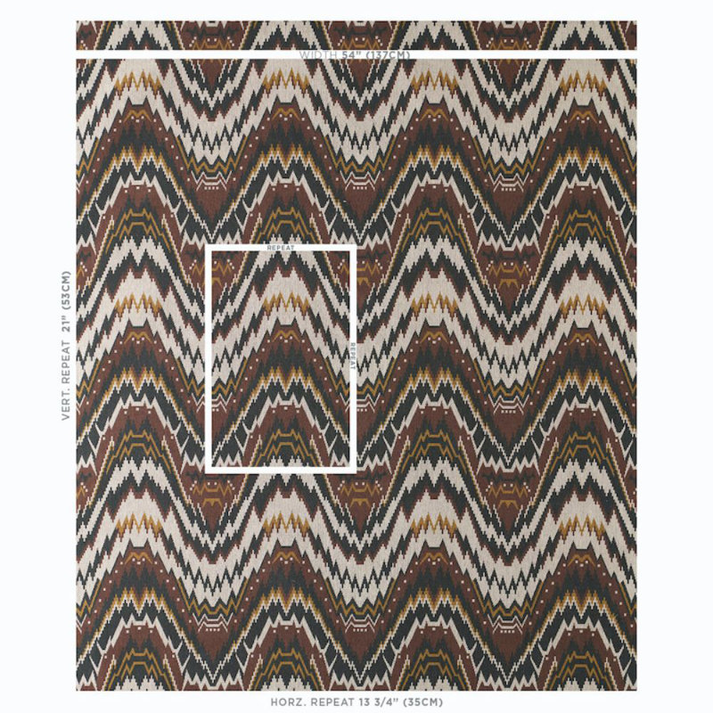 Tauride Épinglé Fabric, Brown/ Black/ Neutral