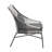 Ashland Modern 2-Person Patio Conversation Set with Ottomans and Table in Gray-317144083
