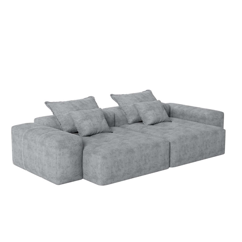 Canapé modulaire surdimensionné Modern, Gris