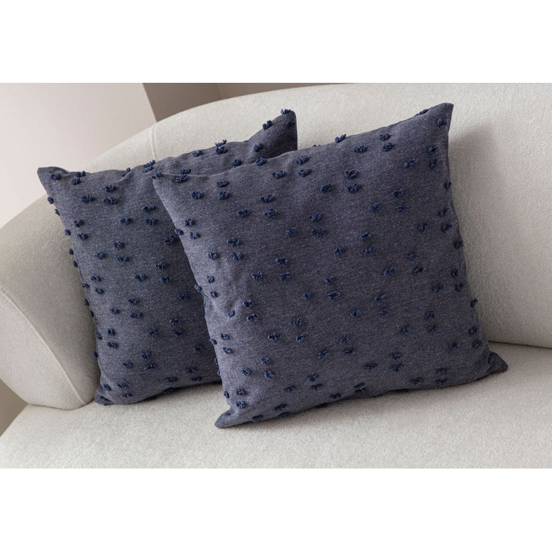 Ensemble de housse de coussin Elegant (2 pièces), bleu, 16,9 po x 16,9 po | Tissu 100% polyester, durable et lavable à la machine | Doux au toucher, parfait pour la décoration intérieure et les coussins décoratifs, design élégant et polyvalent