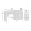 Bureau d'ordinateur, finition GRIS CLAIR