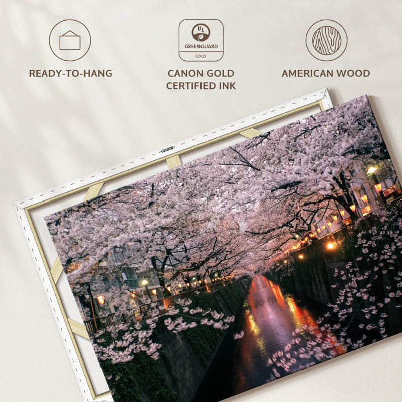 Ravi Meguro River Cherry Blossom, 16" H x 24" W
