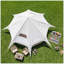 Tente en forme de cloche 600D 14,8 pi x 9,2 pi avec prise de réchaud pour le camping familial et de glamping 600D