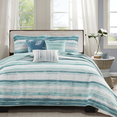 Courtepointe jaune très grand / très grand avec 6 pièces. Conception apaisante à l'aquarelle pour une chambre à coucher sereine. Tissu en microfibre et imprimé de 3 coussins très grand. Confort moderne