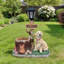 Labrador Dog Family Planter Garden Statue