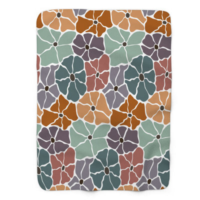 Motif floral abstrait - couverture de qualité supérieure 1 pièce